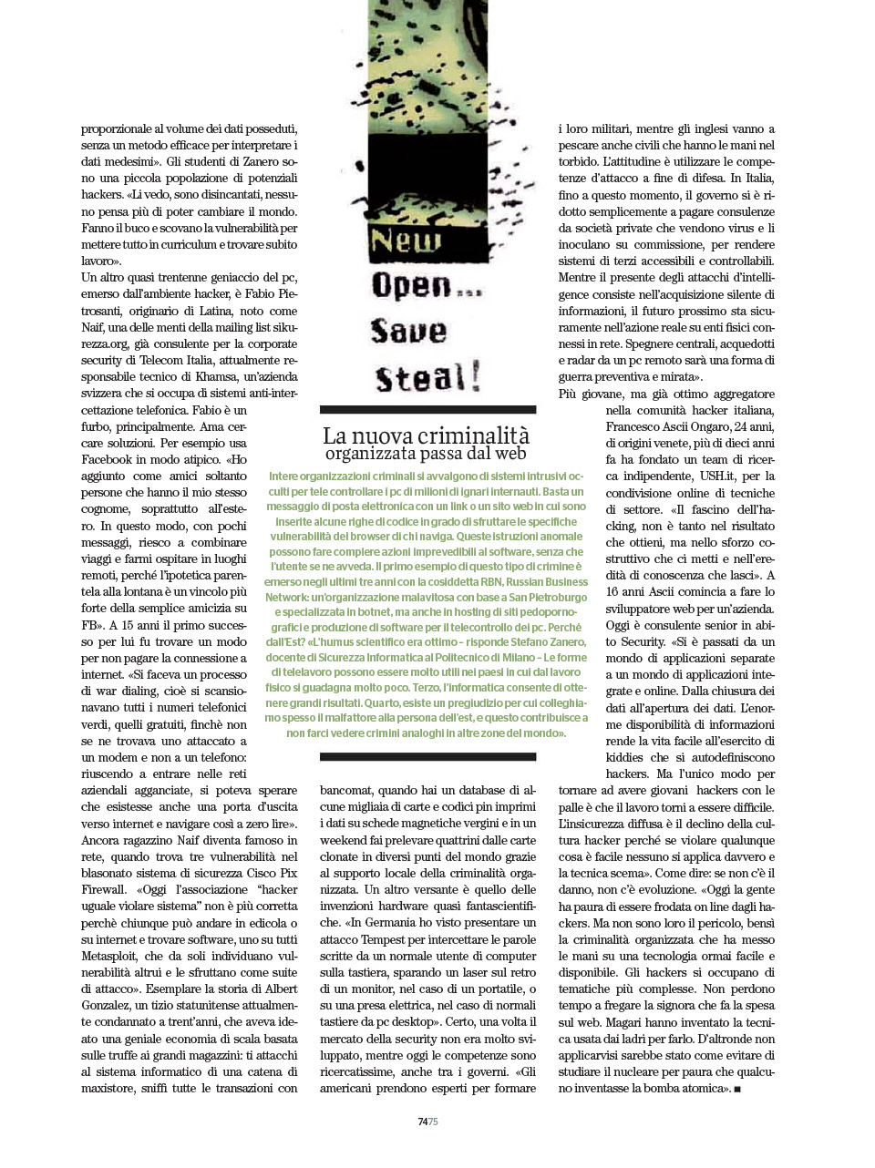 Playboy Article Francesco Ongaro